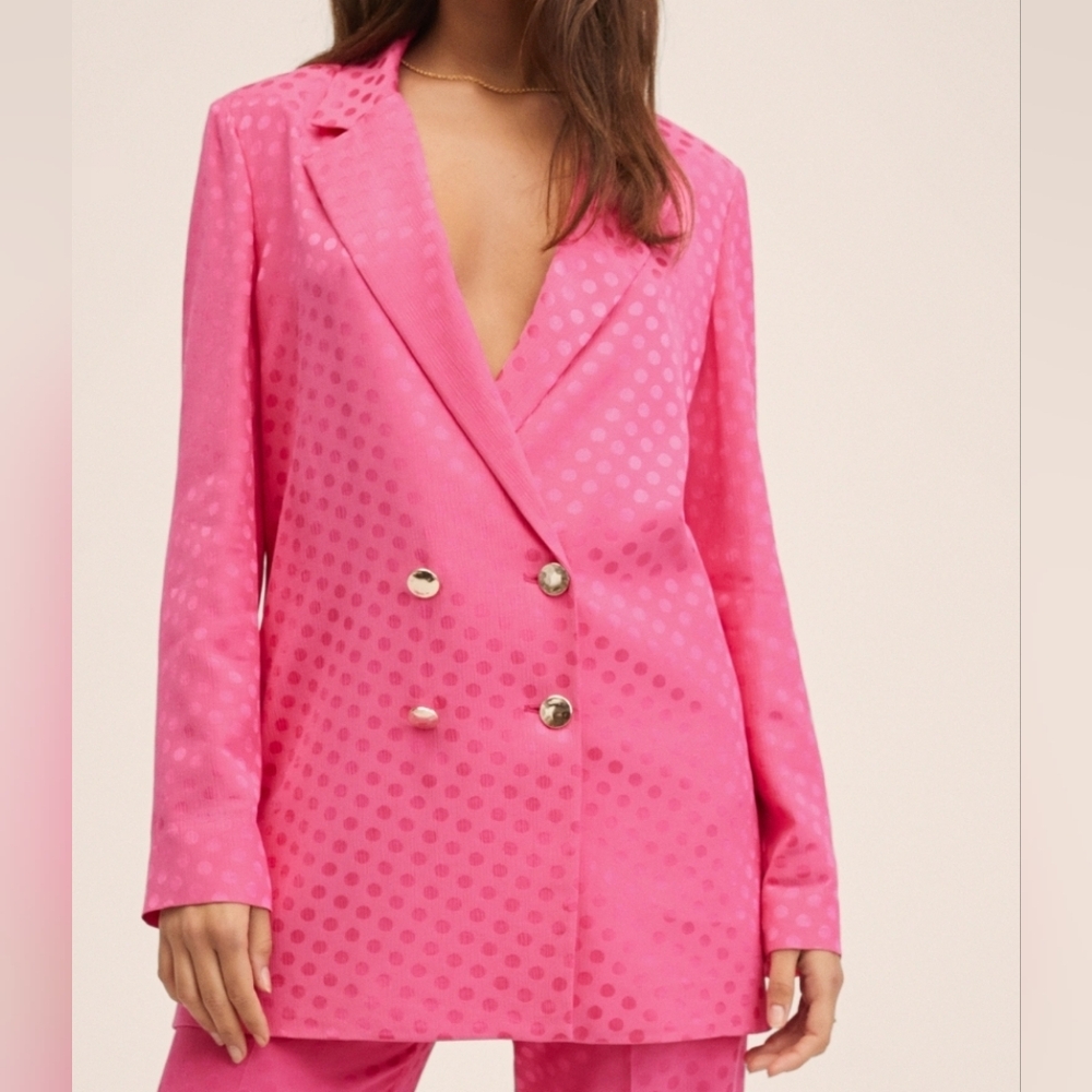 Mango blazer In Pink polka-dot size M